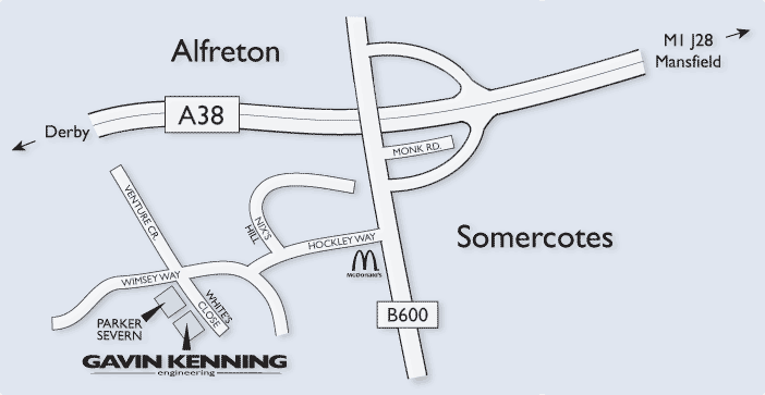 Directions to Gavin Kenning Engineering