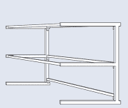 Double Tier Sofa Display Stand