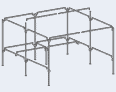 Walk-In Market Stall with Rear Counters