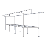 Large Mini Parts Traditional Market Stall Angle 1