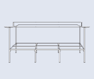 Large Mini Parts Traditional Market Stall Angle 2