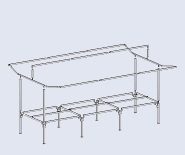 Large Mini Parts Traditional Market Stall Assembly Diagram