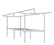 Small Mini Parts Traditional Market Stall Angle 1