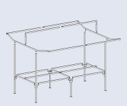 Small Mini Parts Traditional Market Stall Assembly Diagram