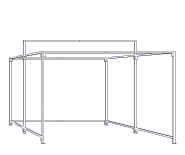 General Purpose Walk-In Market Stall Angle 1