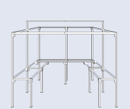 Walk-In Market Stall With Counters Angle 2