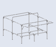 Walk-In Market Stall with Front Counter Assembly Diagram