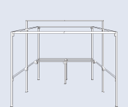 Walk-In Market Stall with Rear Counter Angle 2