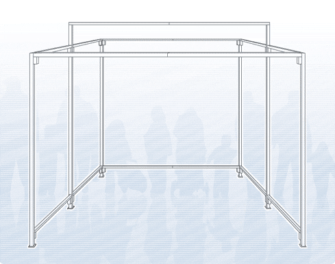 10ft X 10ft Walk-in market stall with tables show stand 